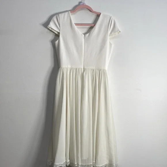 Dress the Population Cap Sleeve Fit & Flare Cocktail Dress Small - Picture 9 of 15